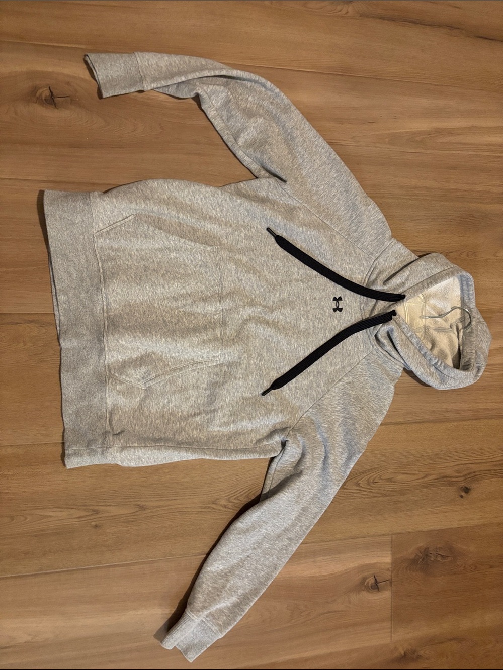 Under Armour Gray Hoodie with Black Drawstrings